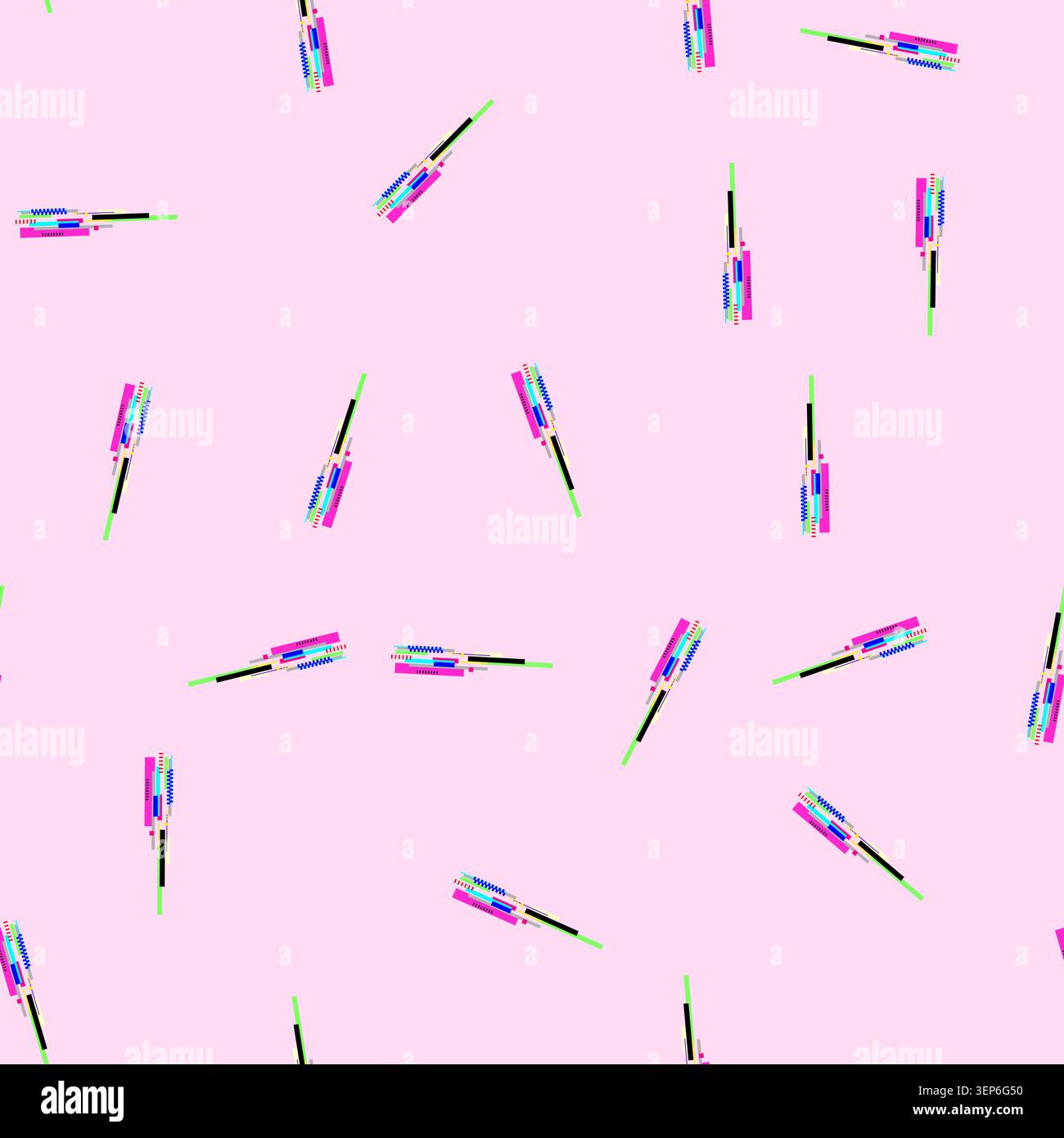 seamless pattern disruption glitch error cartoon. flaw issue, defect problem, breakdown distortion disruption glitch error sign vector Stock Vector