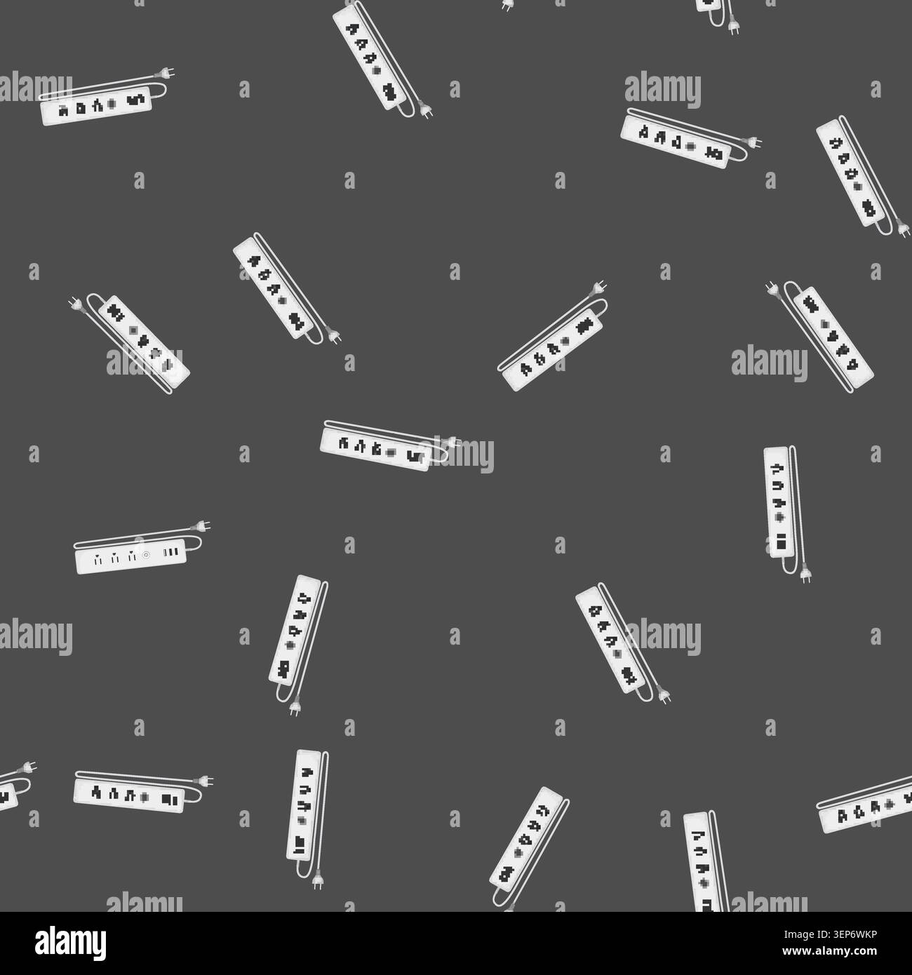 seamless pattern wireless smar plug cartoon. wireless smar plug sign vector Stock Vector