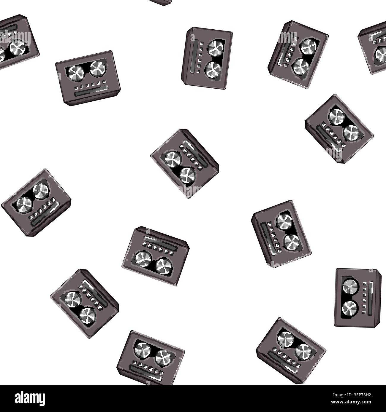 pattern sound audio interface cartoon. sound audio interface sign vector Stock Vector
