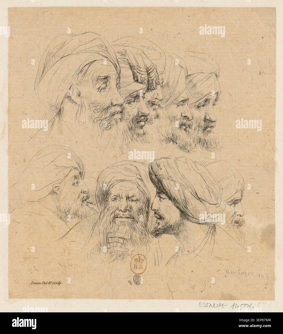 Portrait engraving collection sheets 18th century france hi-res stock ...