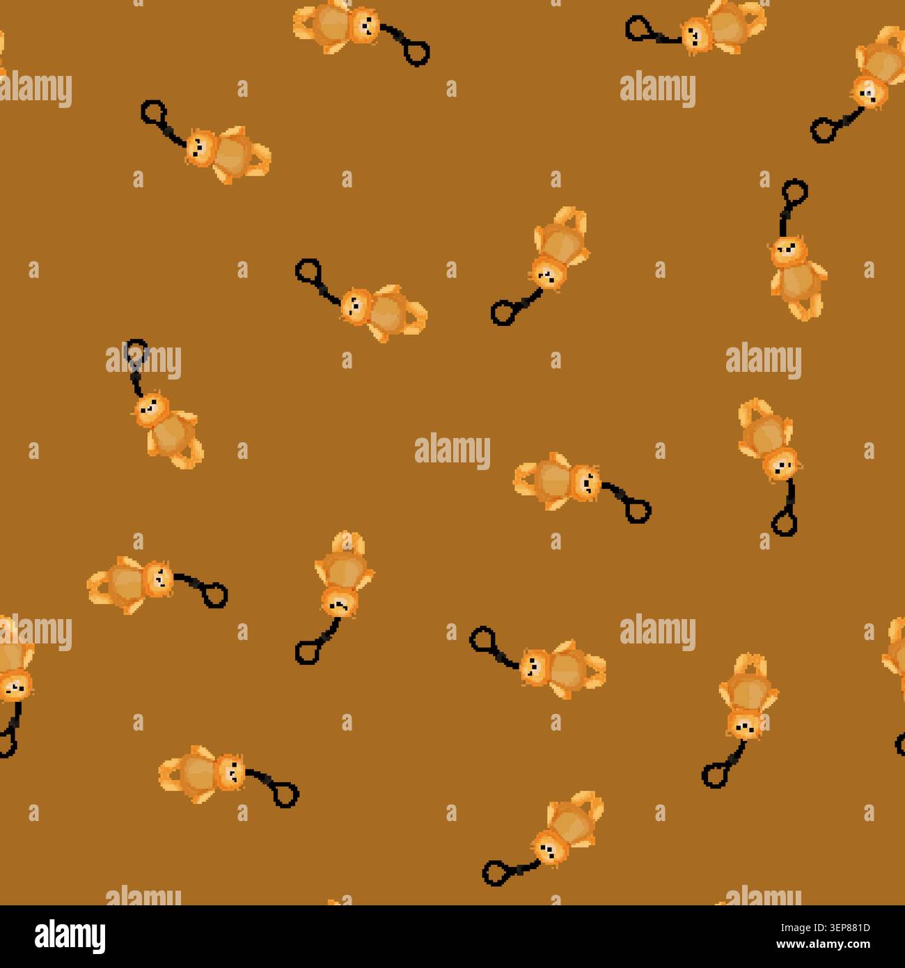 seamless pattern trinker keychain key cartoon. trinker keychain key sign vector Stock Vector