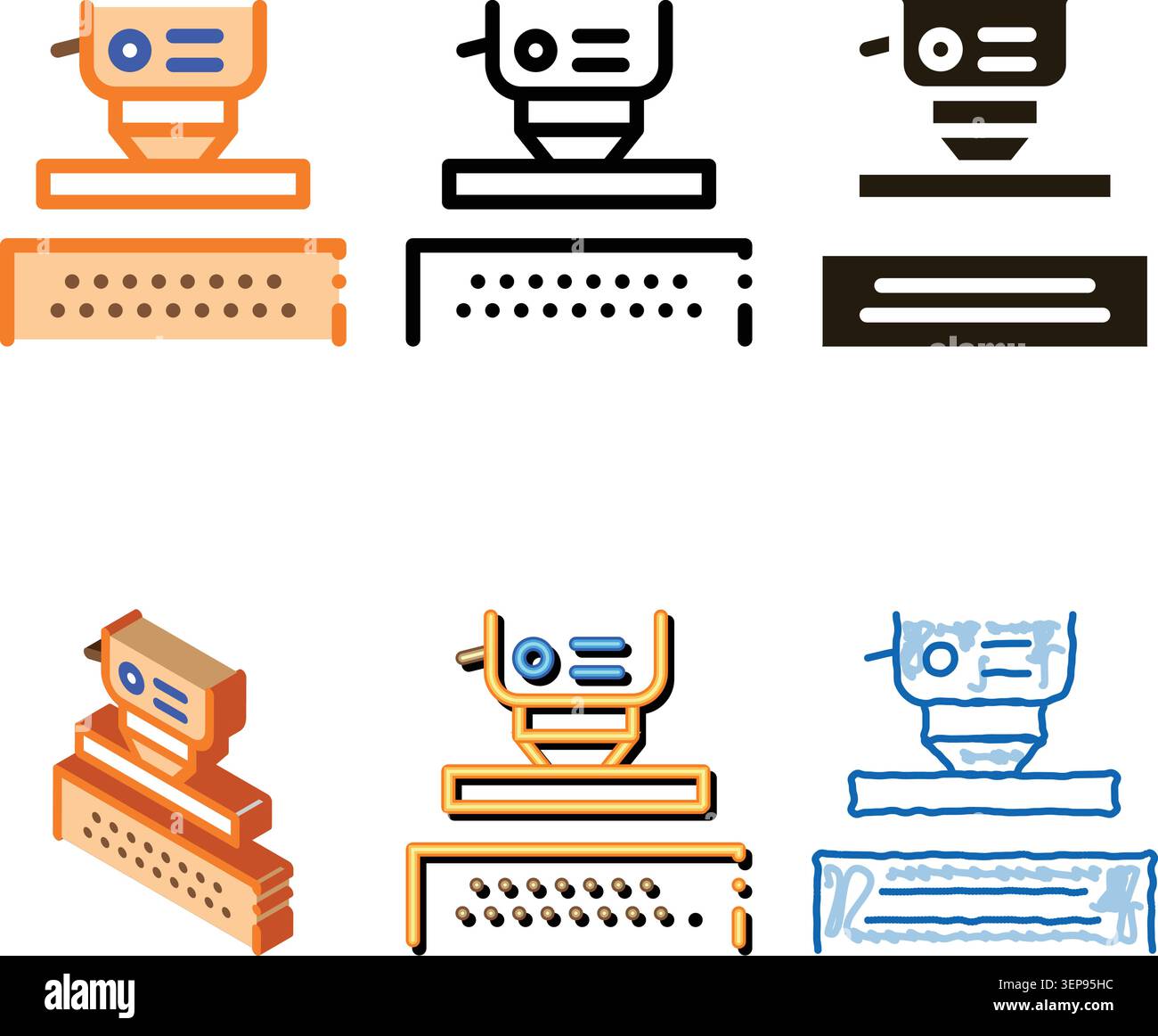 Industrial Tool pack Metallurgical Icon Vector Thin Line. Contour Stock Vector