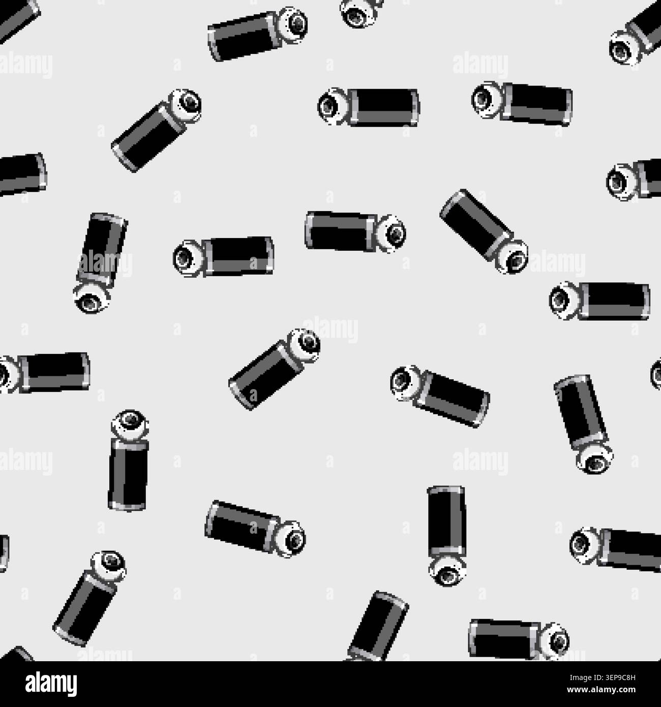 seamless pattern computer table web camera cartoon. business lens, equipment digital computer table web camera sign vector Stock Vector