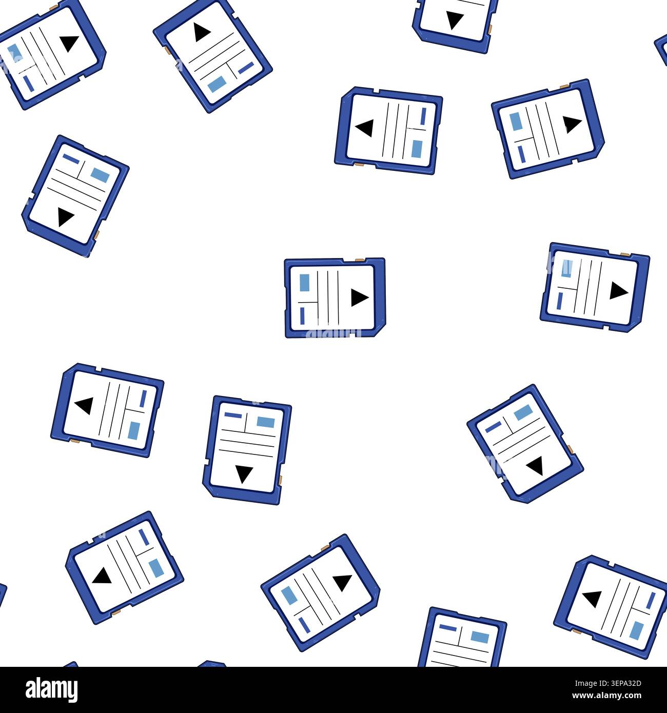 pattern format sd card cartoon. gigabyte terabyte, read write, transfer secure format sd card sign vector Stock Vector