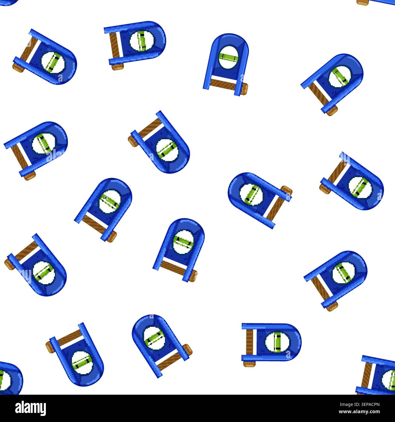 pattern construction level tool cartoon. construction level tool sign vector Stock Vector