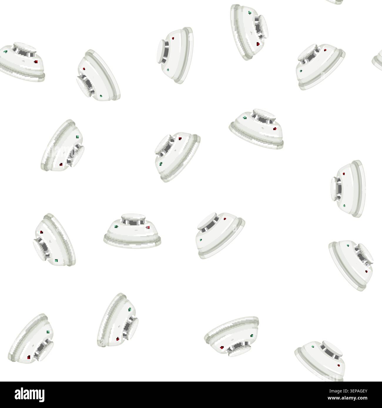 pattern fire smoke detector cartoon. fire smoke detector sign vector Stock Vector