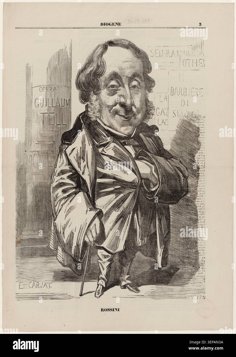 Rossini caricature hi-res stock photography and images - Alamy