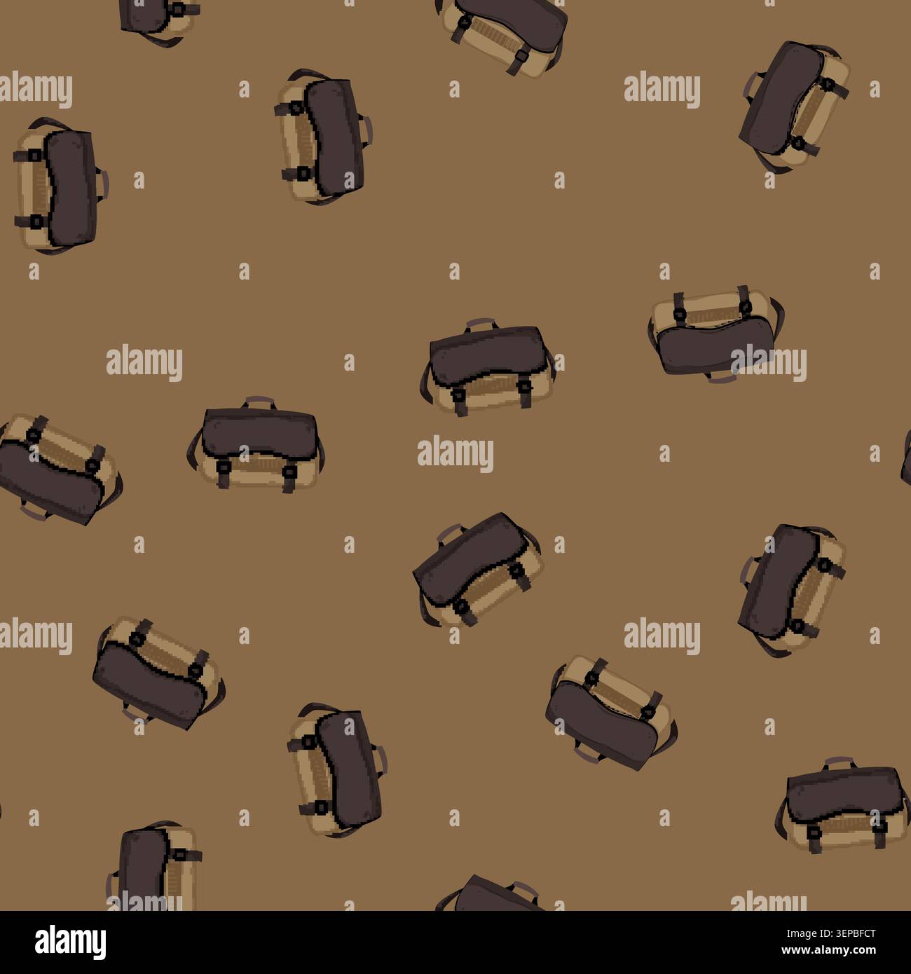 seamless pattern back bag camp cartoon. back bag camp sign vector Stock Vector