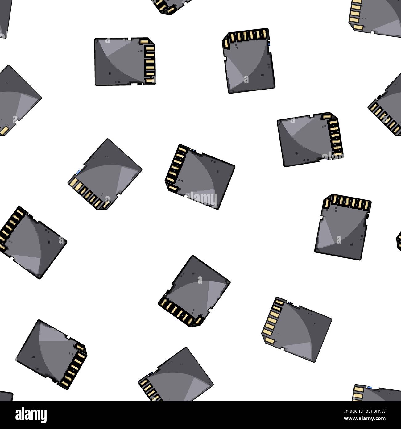 pattern terabyte sd card cartoon. read write, transfer secure, digital flash terabyte sd card sign vector Stock Vector
