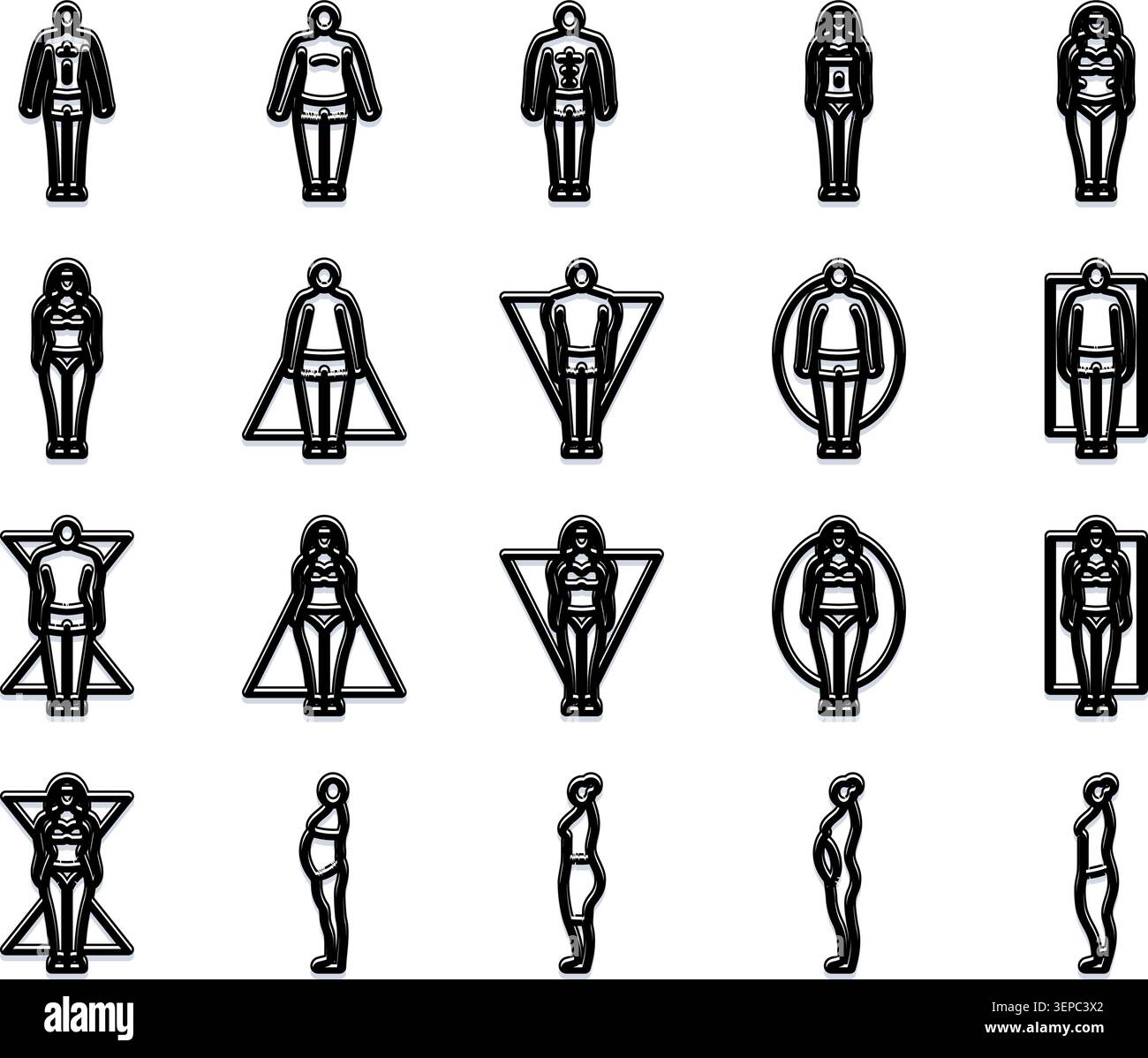 Illustrating different body shapes hi-res stock photography and images ...