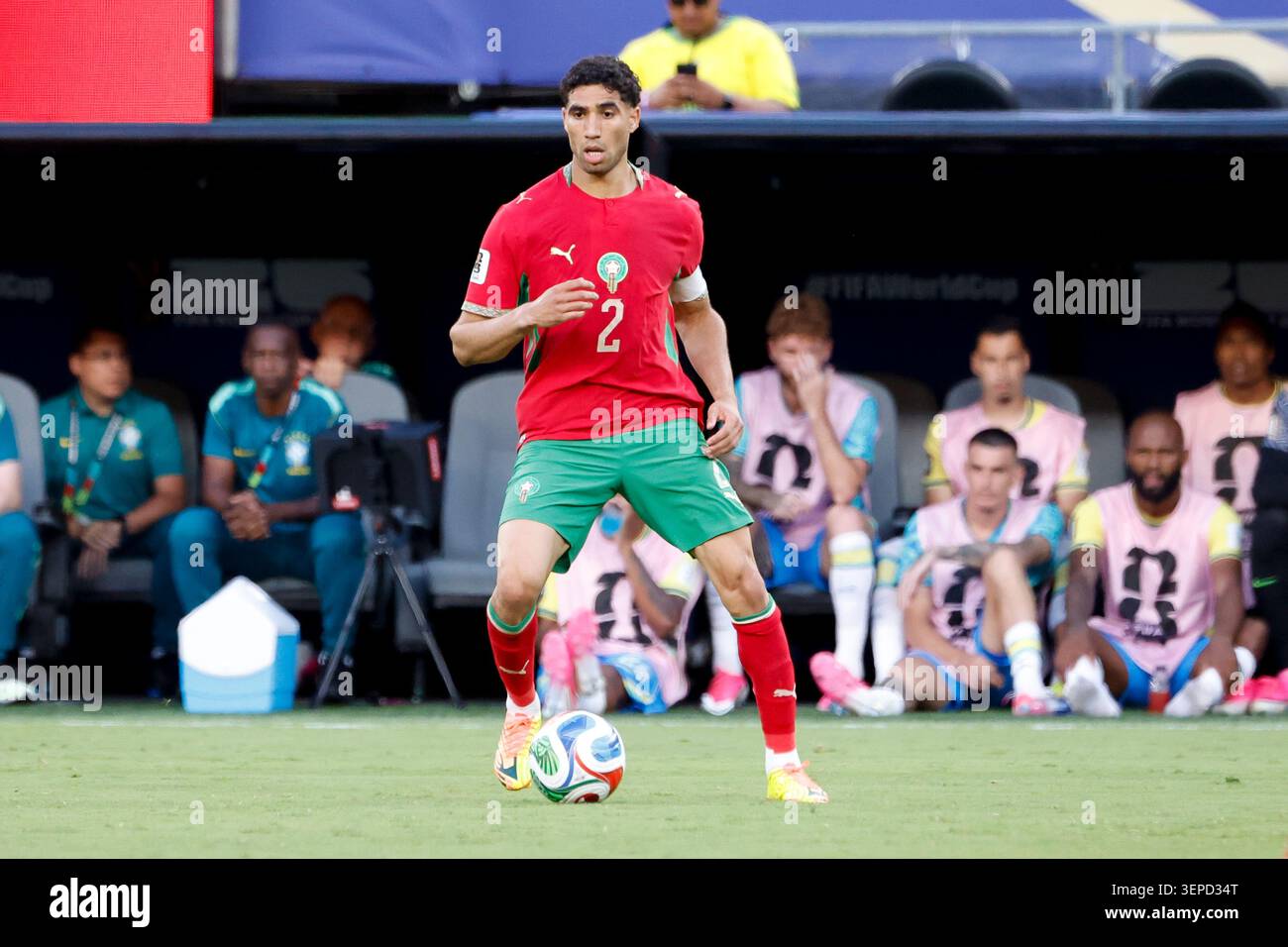 Achraf Hakimi #2 of Morocco during the FIFA World Cup 2026, Group C ...