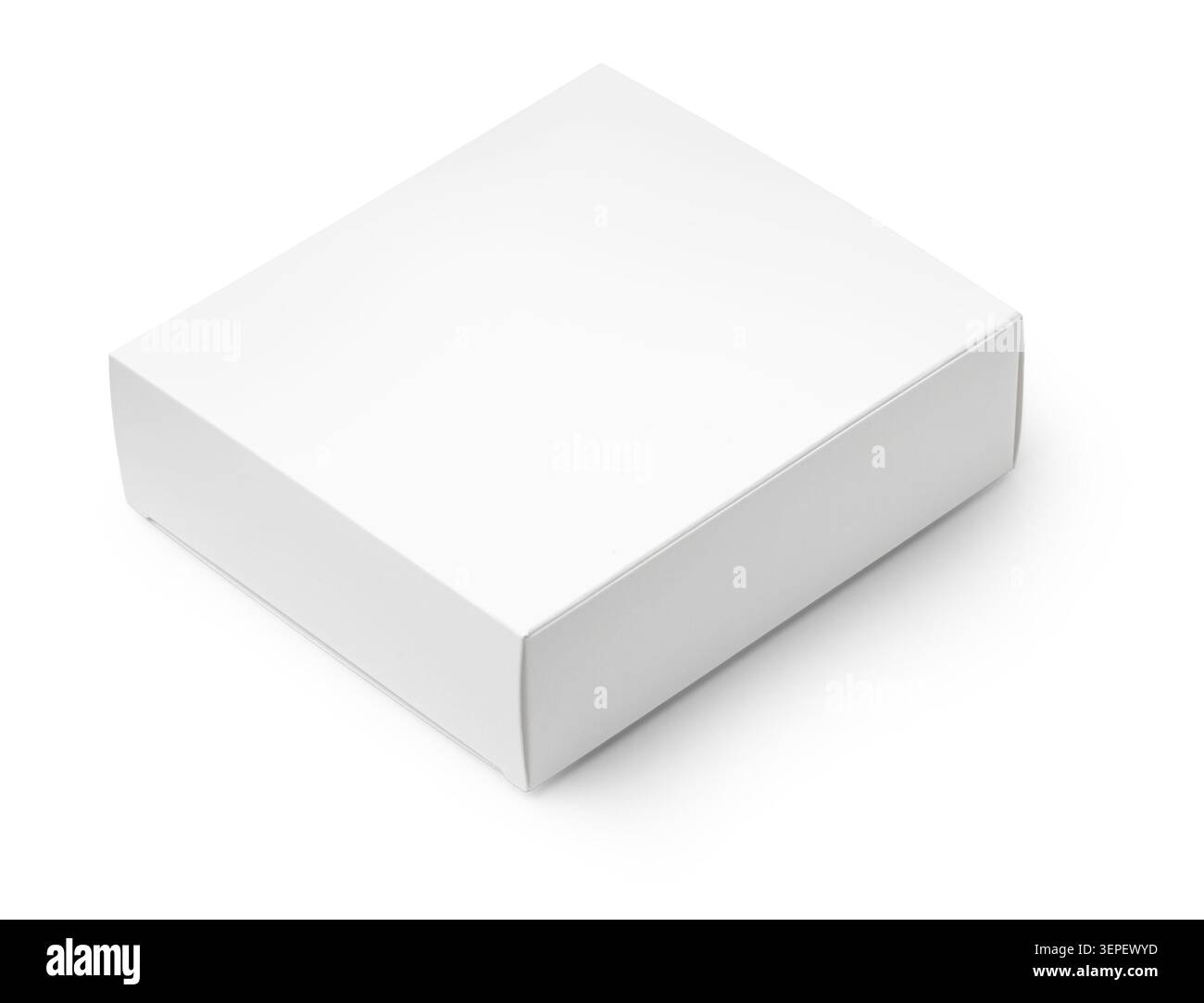 White rectangular box on a transparent background, ready for custom branding Stock Photo