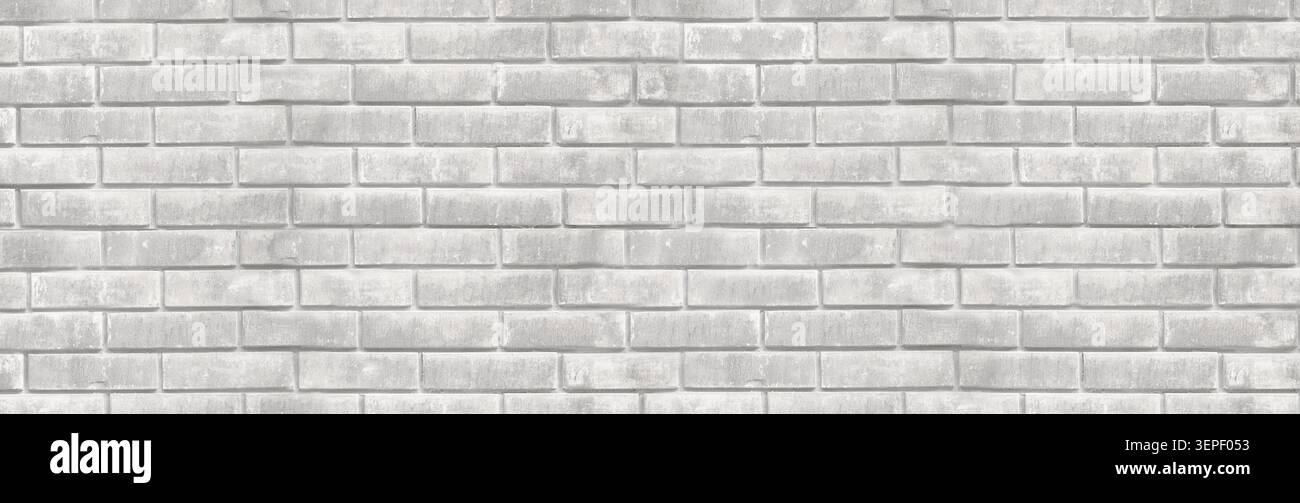 White brick wall creating a modern textured background Stock Photo