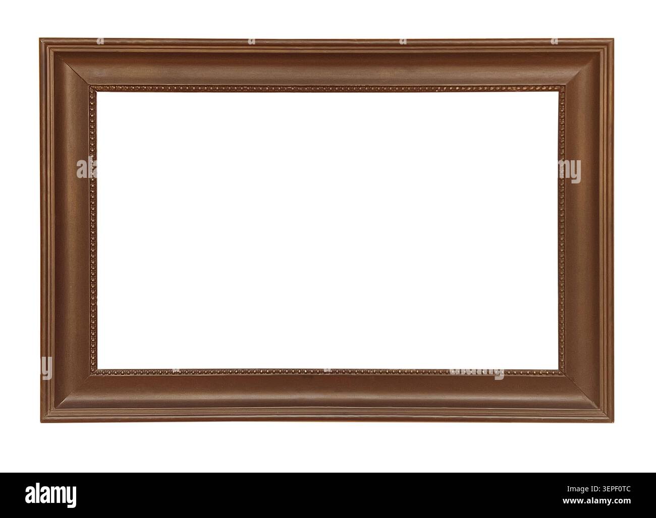 Brown ornamental frame creating an empty classic border Stock Photo