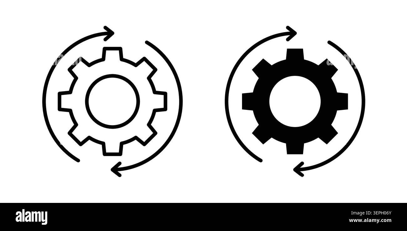 Continuous changes icon concept logo design collection. Stock Vector