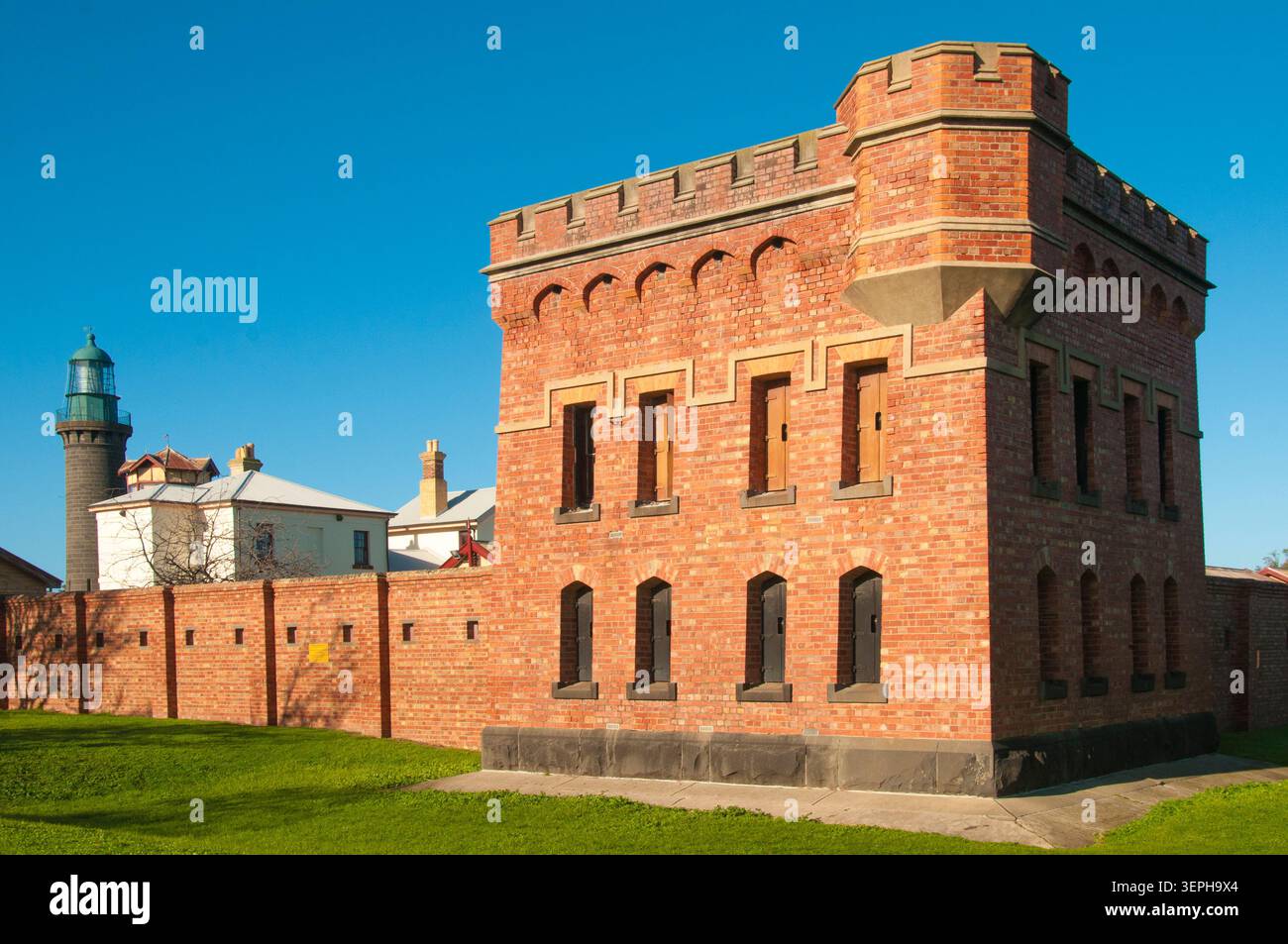 Colonial-era Fort Queenscliff, Bellarine Peninula, Victoria, Australia Stock Photo