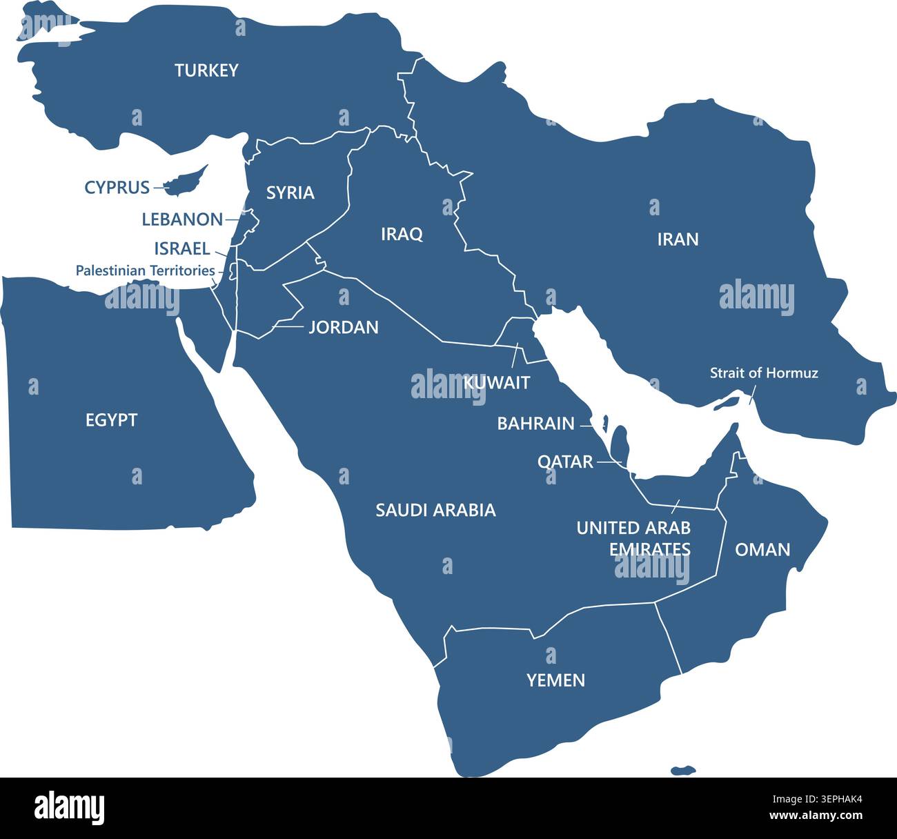 Map israel lebanon jordan syria hi-res stock photography and