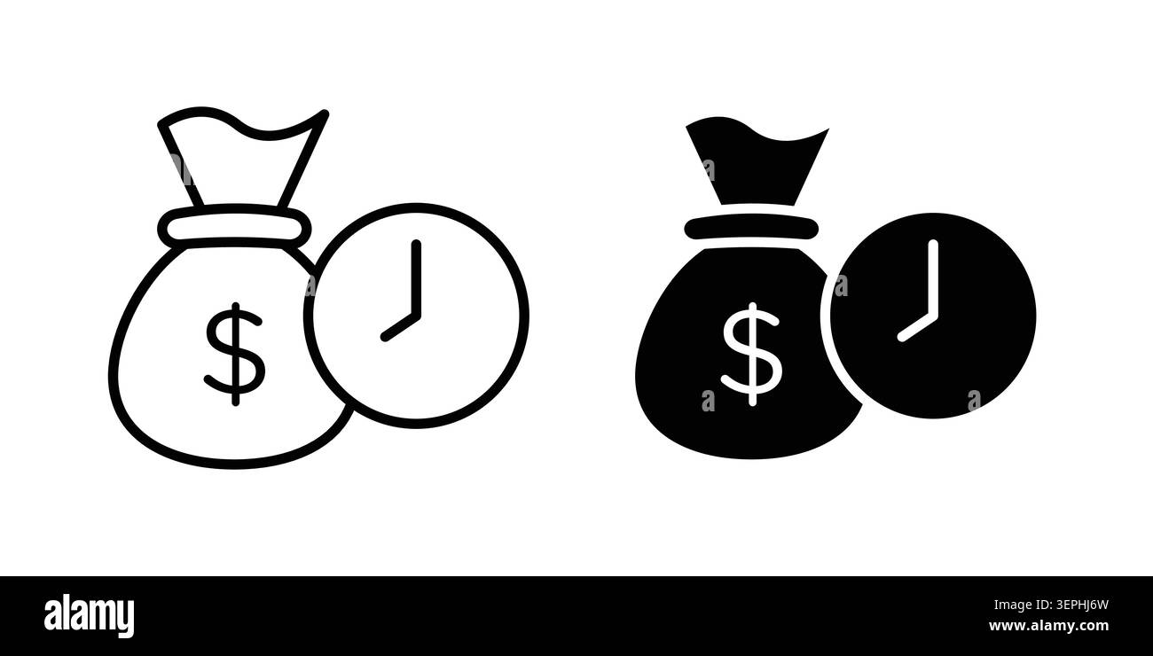 Fixed deposit icon concept logo design collection. Stock Vector