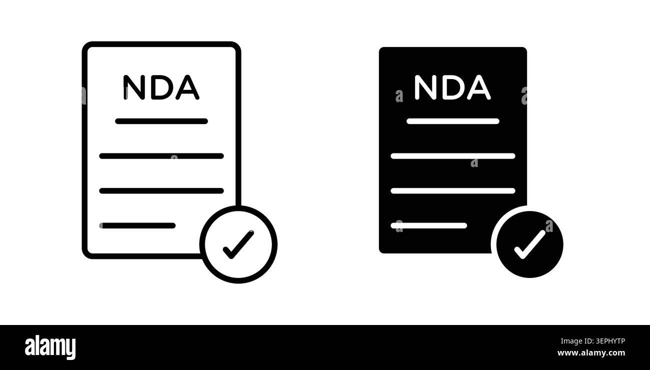 NDA icon concept logo design collection. Stock Vector