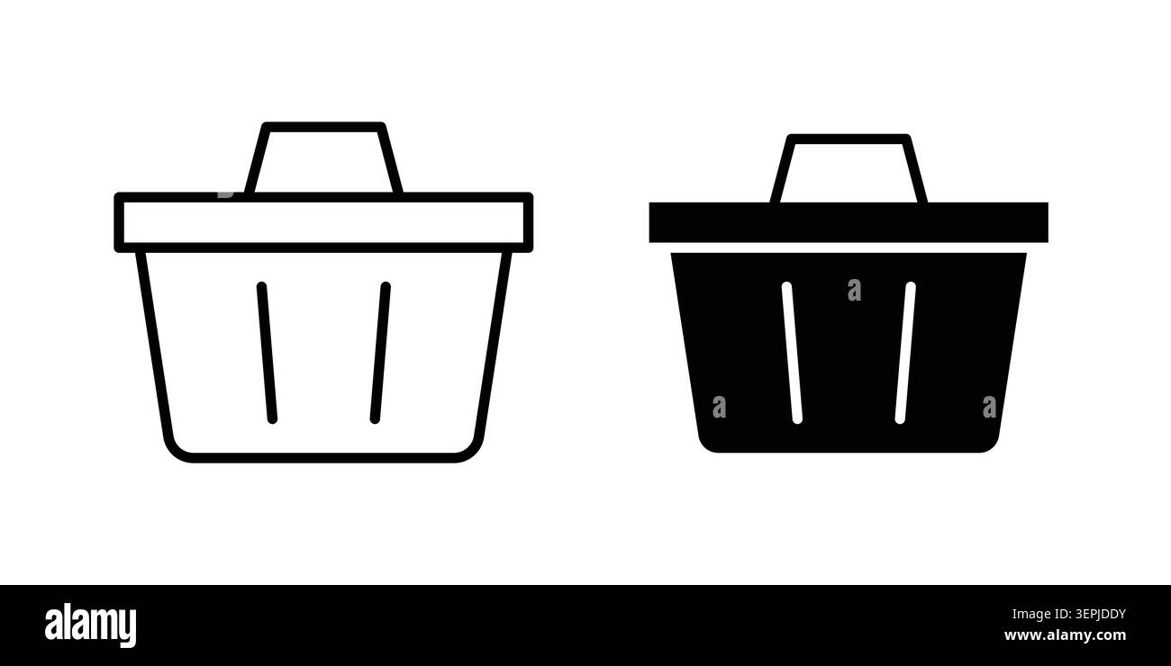 Shopping basket icon concept logo design collection. Stock Vector