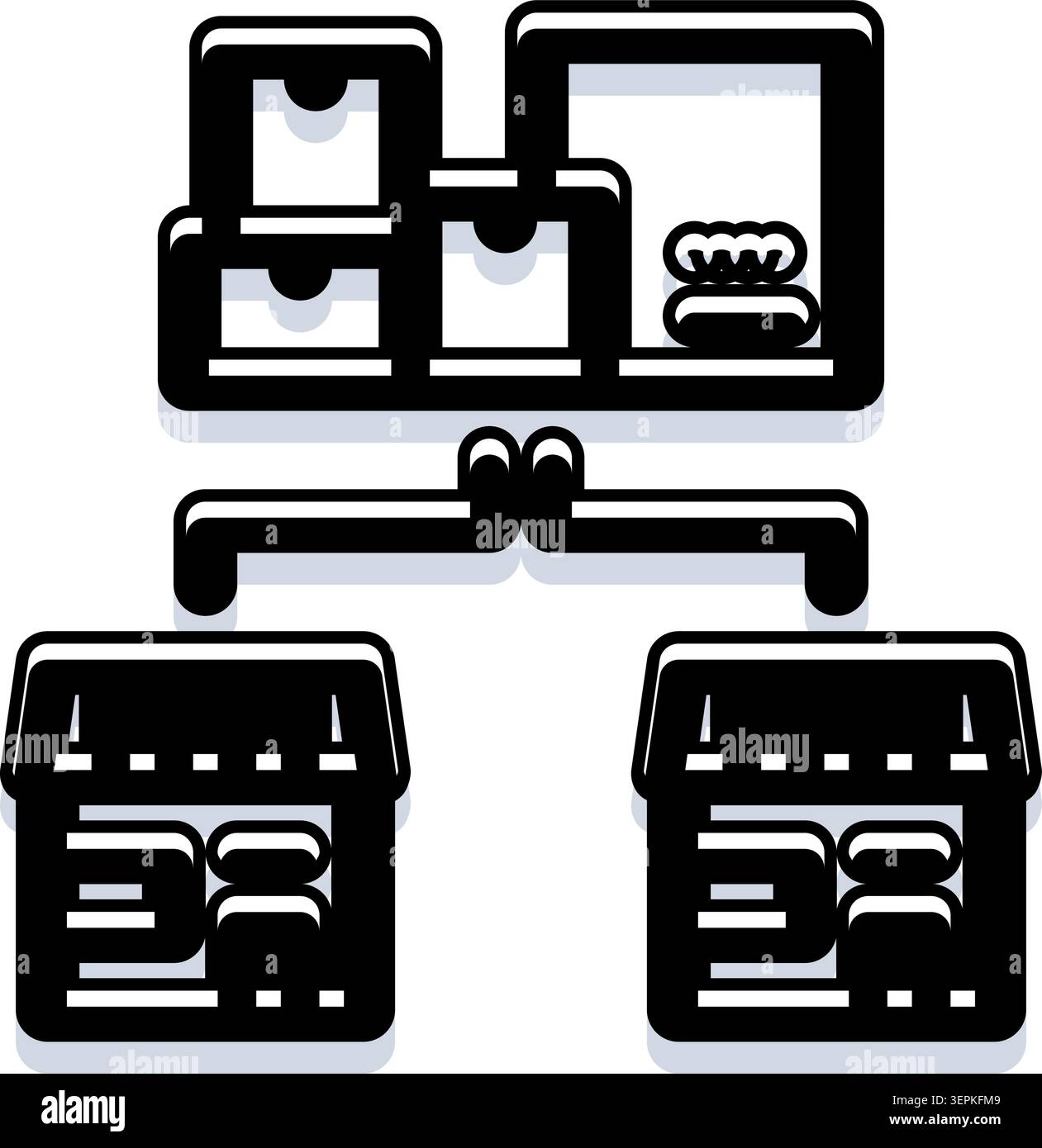 Centralised Network Inventory Shipping nodes network hi-res stock photography and images - Alamy