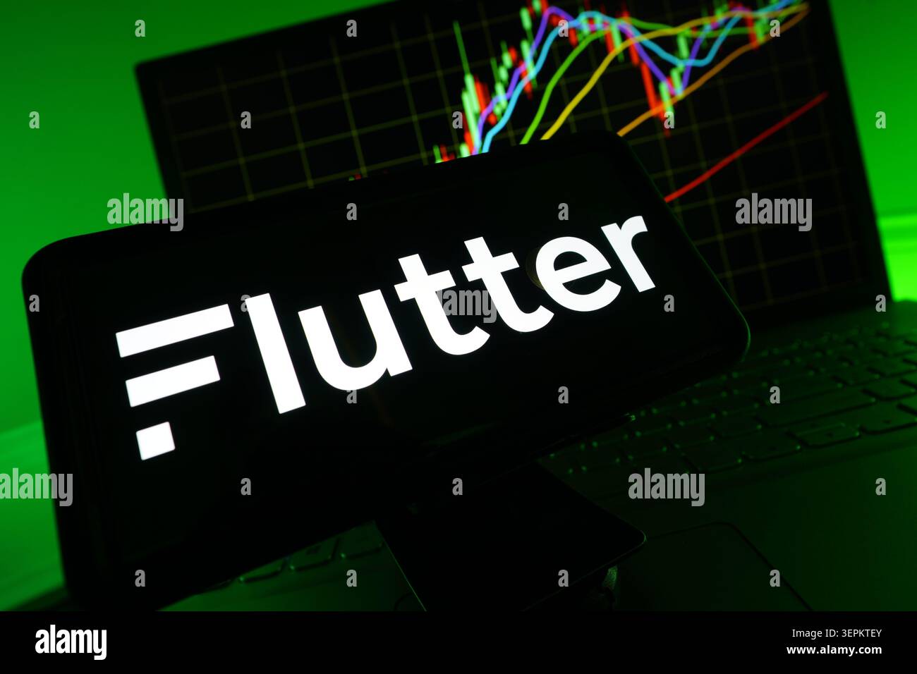 Flutter Open Source Mobile App Development Framework By Google For Cross Platform Applications Stock Photo
