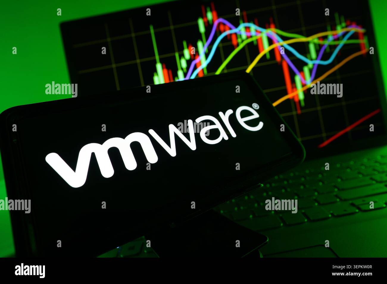 VMware Leading Virtualization Cloud Computing Infrastructure And Enterprise Software Solutions Provider Stock Photo