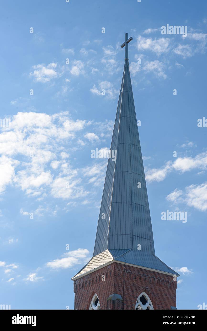 Church exterior architectural features, Port Hope, Ontario, Canada Stock Photo