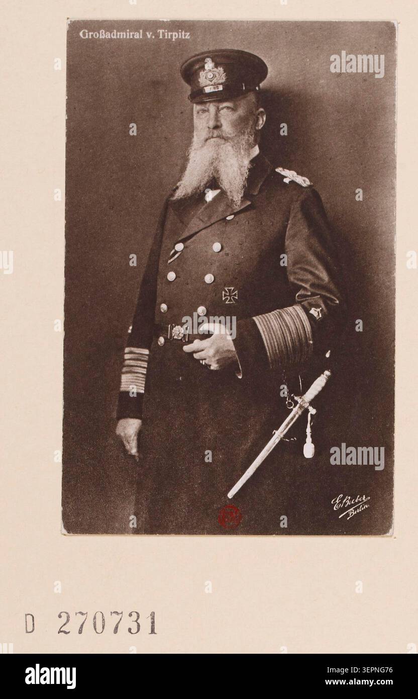 ALFRED von TIRPITZ (1849-1930) German Grand Admiral depicted as