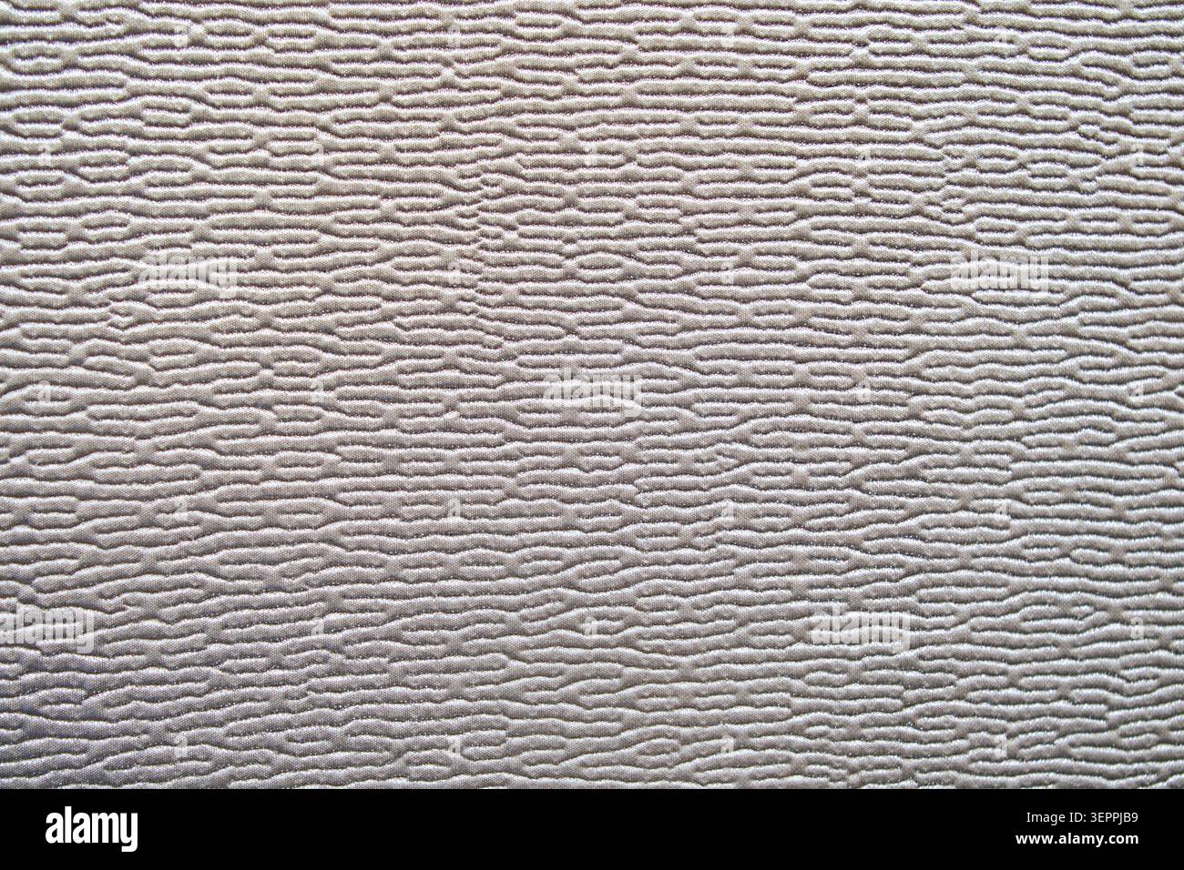 Neutral beige fabric texture with embossed linear pattern ideal for background and textile design Stock Photo