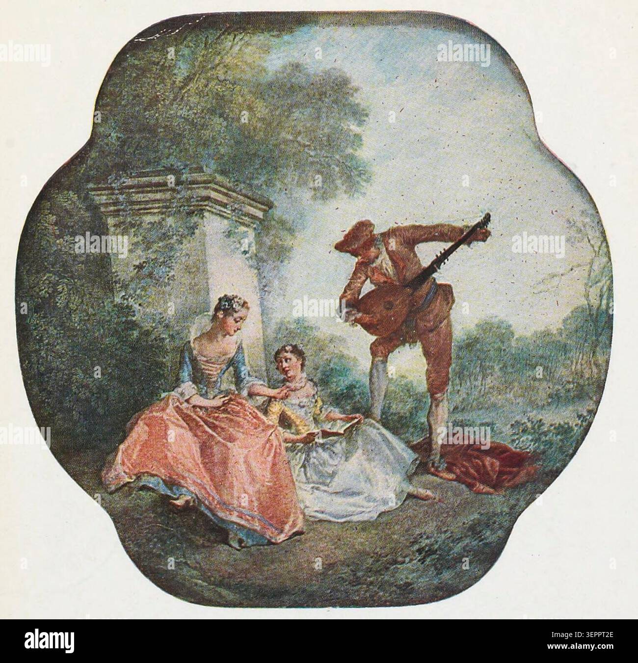 La Lecon de Musique' after painting by Nicolas Lancret. 22 January