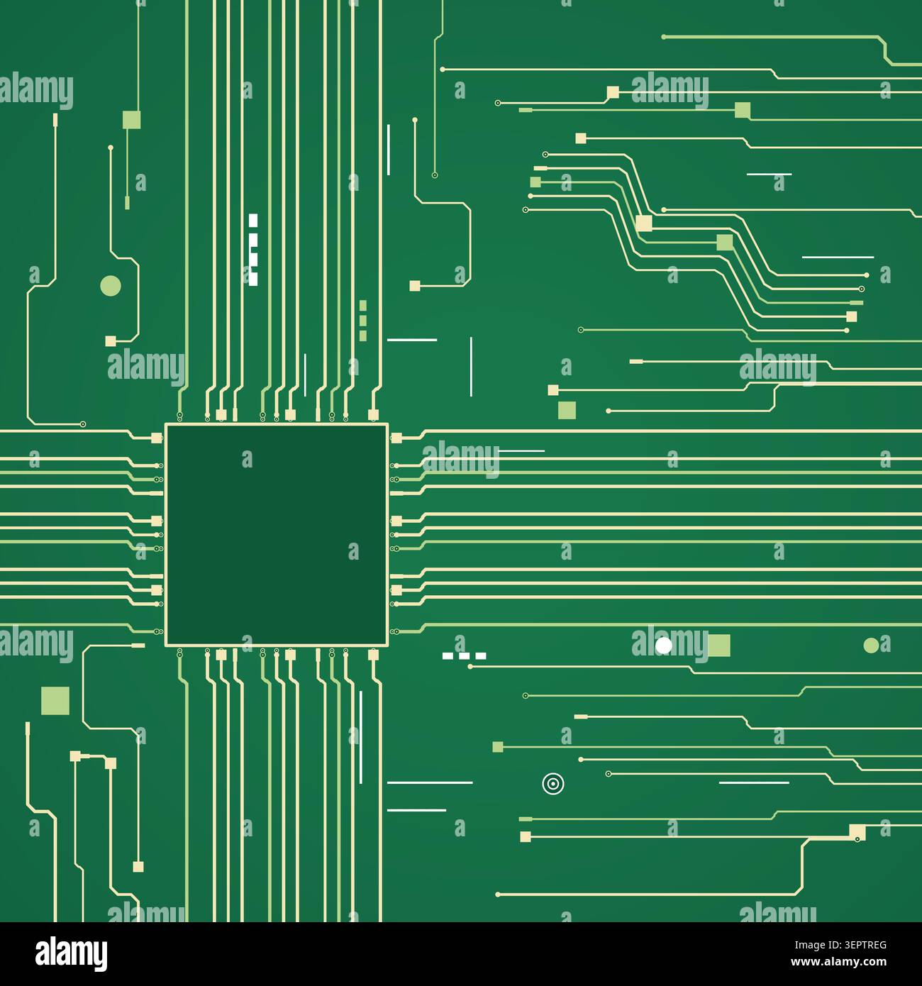 Tech Circuit Board vector background with versatile graphic elements for microstock and commercial design projects. Stock Vector