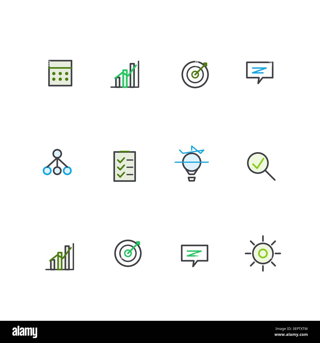 Icon Sets vector background with balanced copy space for microstock and commercial design projects. Stock Vector