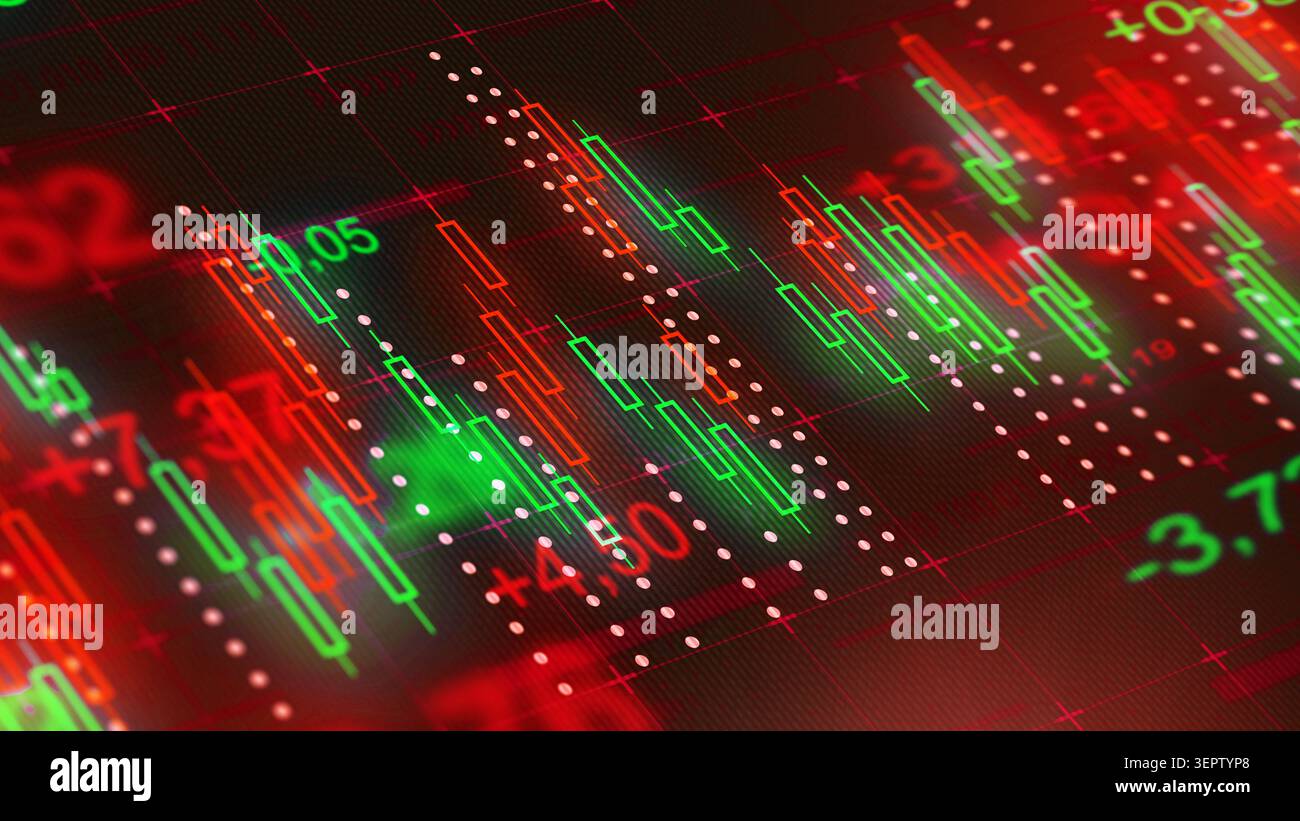 Traders analyze market data using charts and graphs to make informed decisions Stock Photo