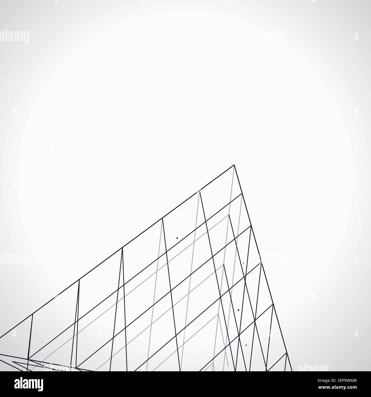 Wire Pyramid vector background with balanced copy space for microstock and commercial design projects. Stock Vector