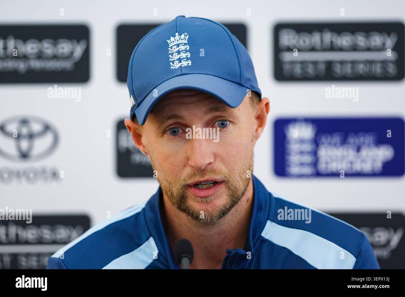 England's Joe Root during a press conference at The Kia Oval, London ...