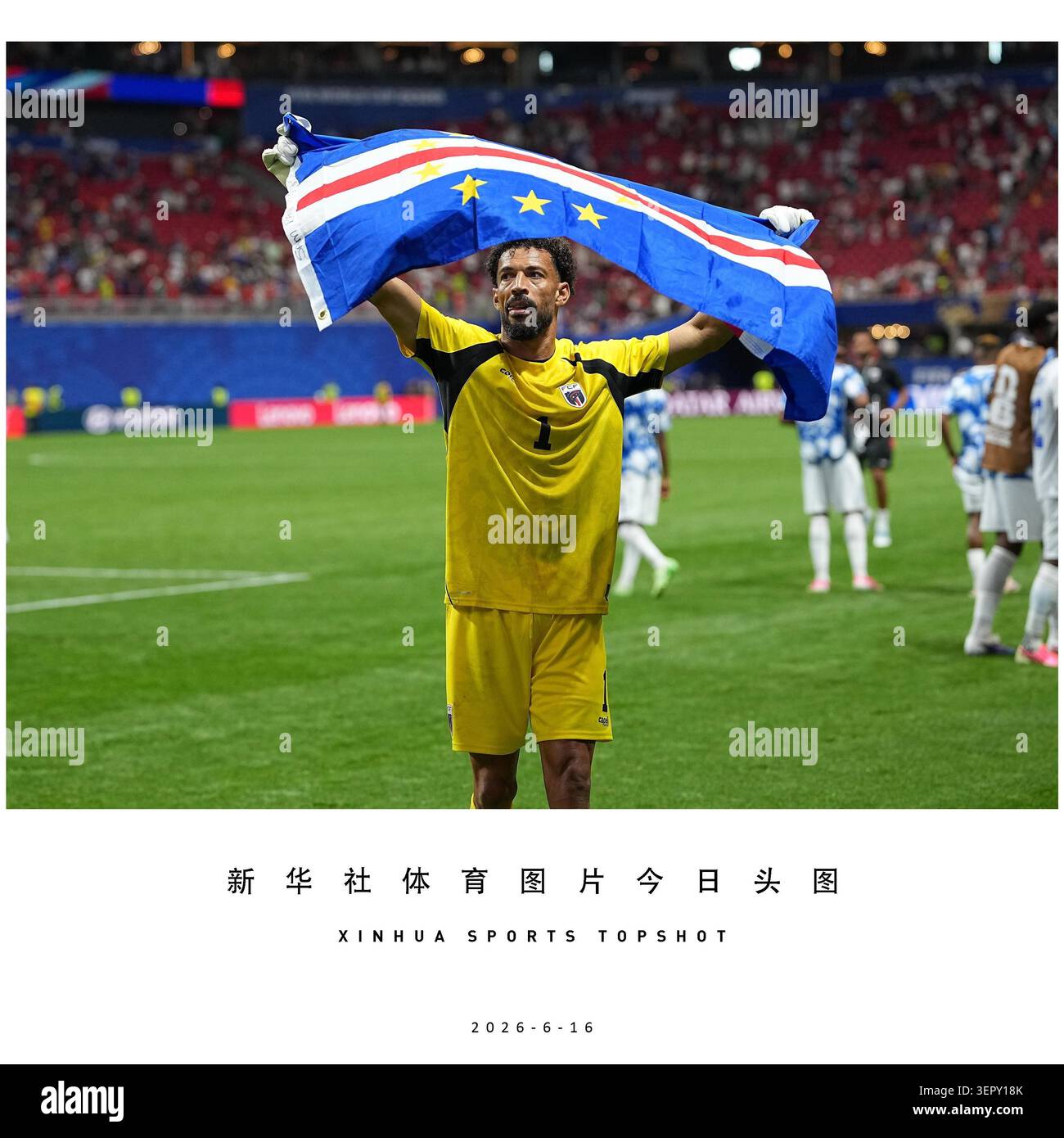 Beijing, USA. 15th June, 2026. Goalkeeper Vozinha of Cape Verde holds ...