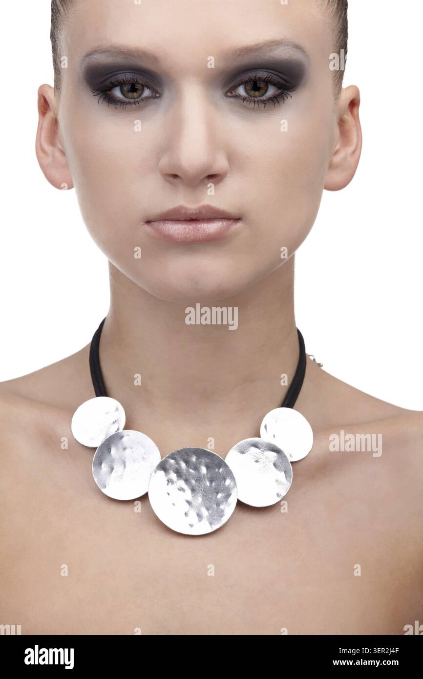 Portrait of beautiful dark haired slavonic model Stock Photo