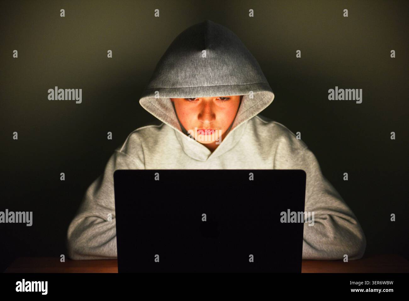 Cyber attacker Stock Photo