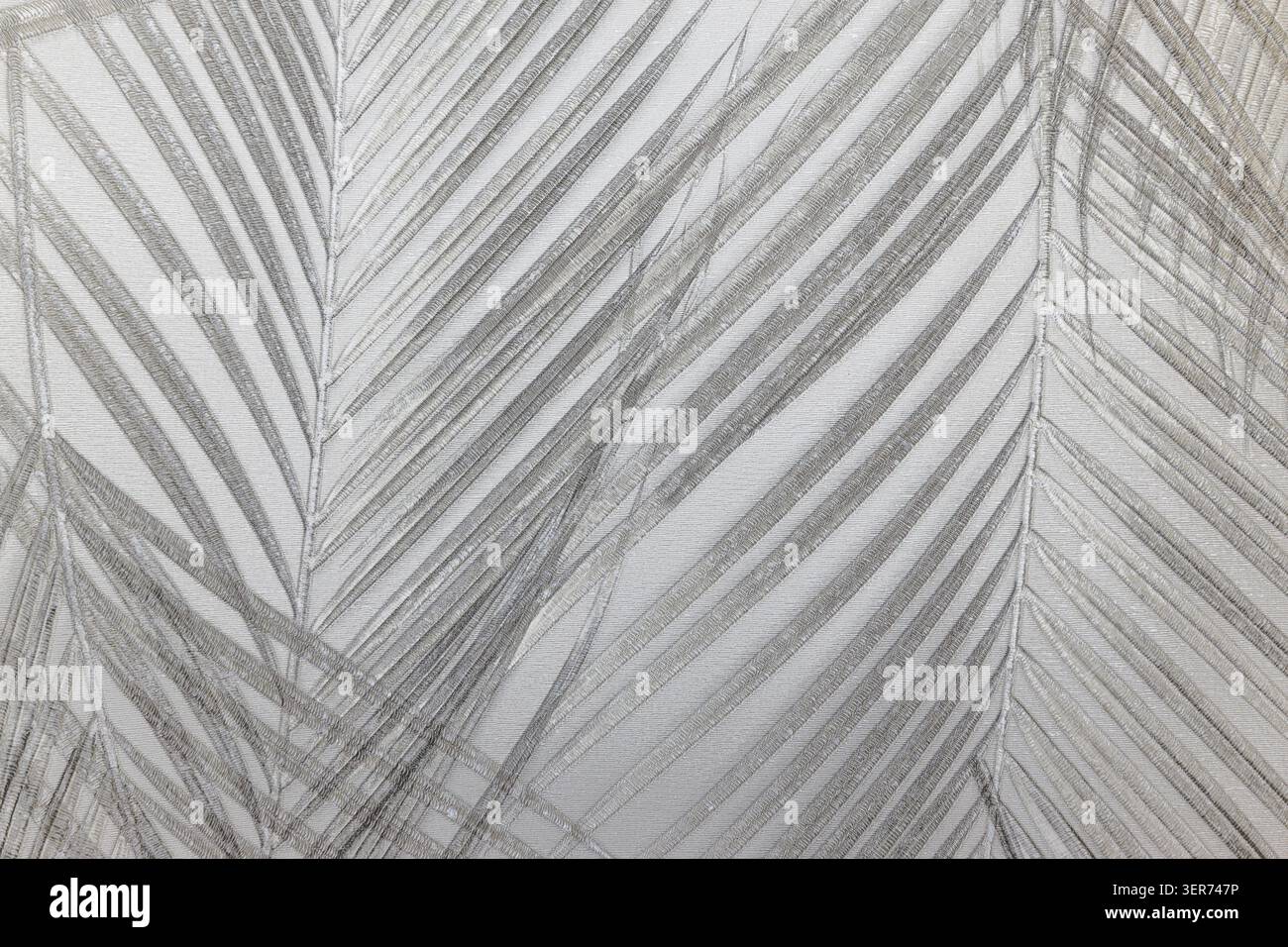 Palm leaf shadow pattern on textured wall Stock Photo
