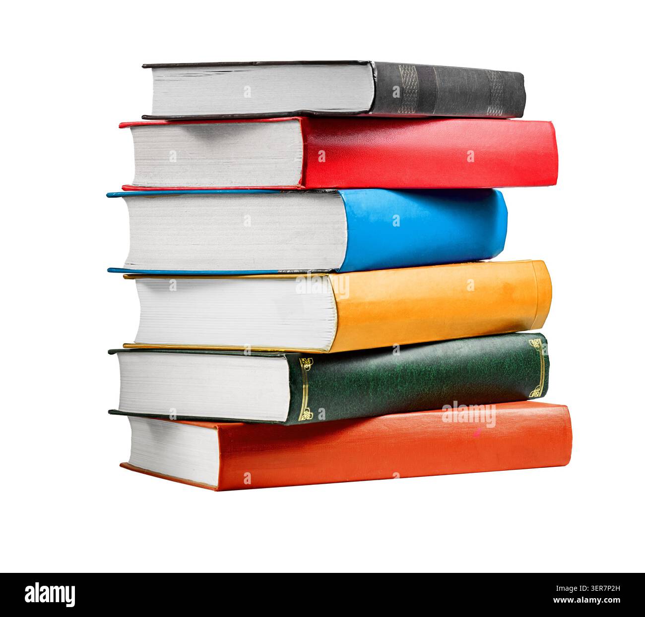 Stack of books isolated on white background Stock Photo