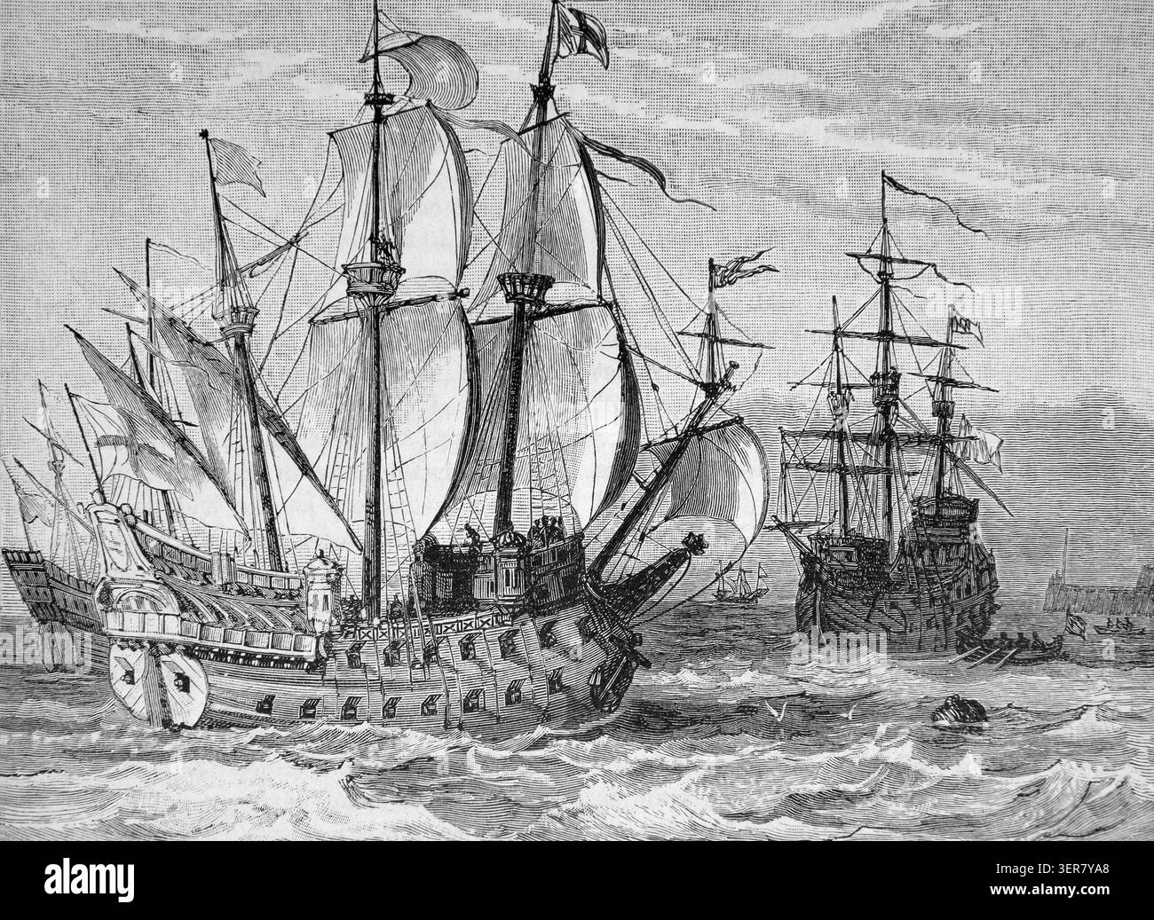 THE NAVY リトグラフ1840年 Navy Events (1840's)