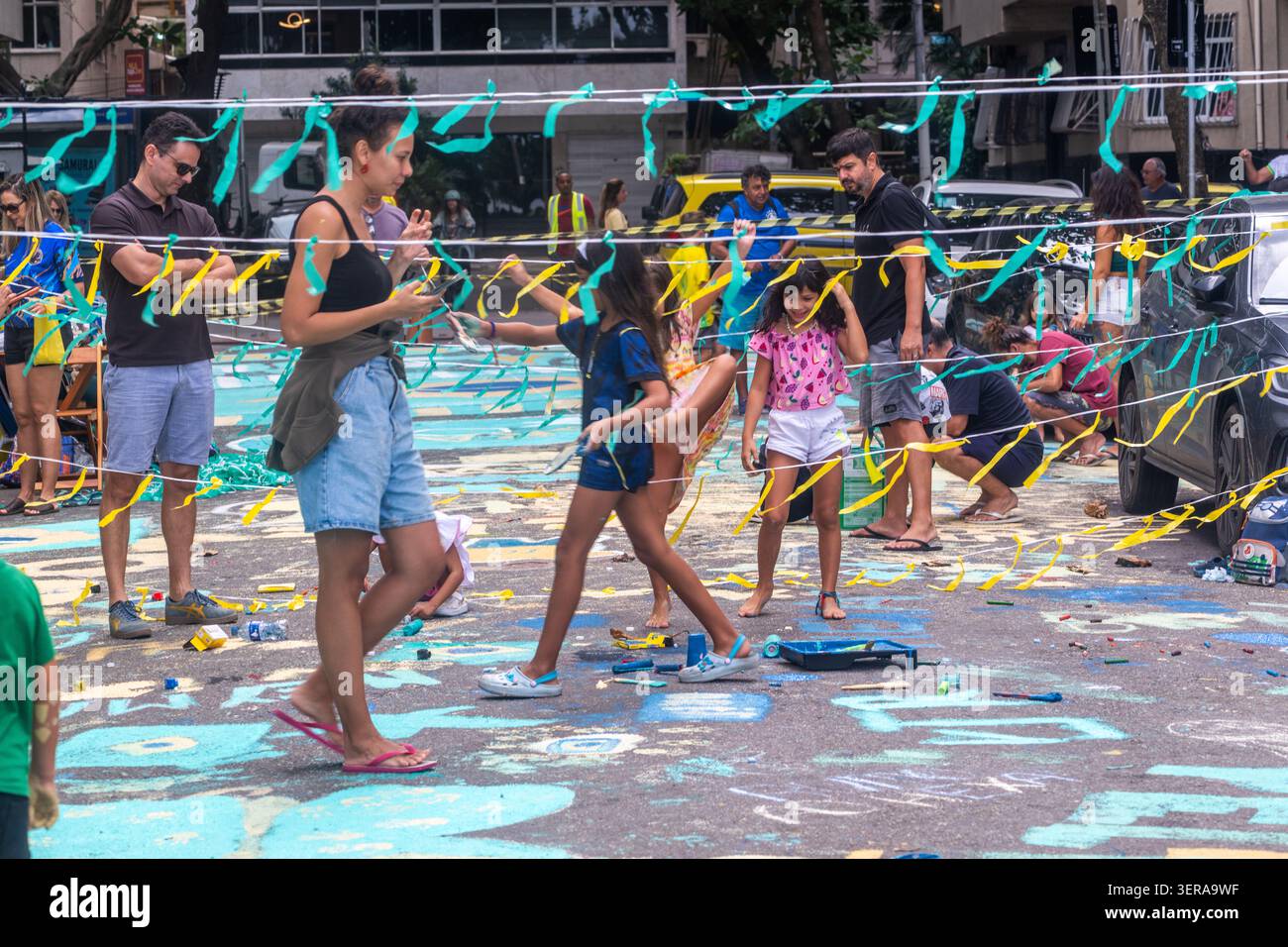 Rio de Janeiro, Brazil - 13 June 2026: View of people and children ...