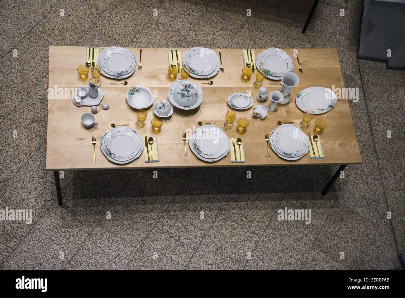 Ceremonial table setting Stock Photo