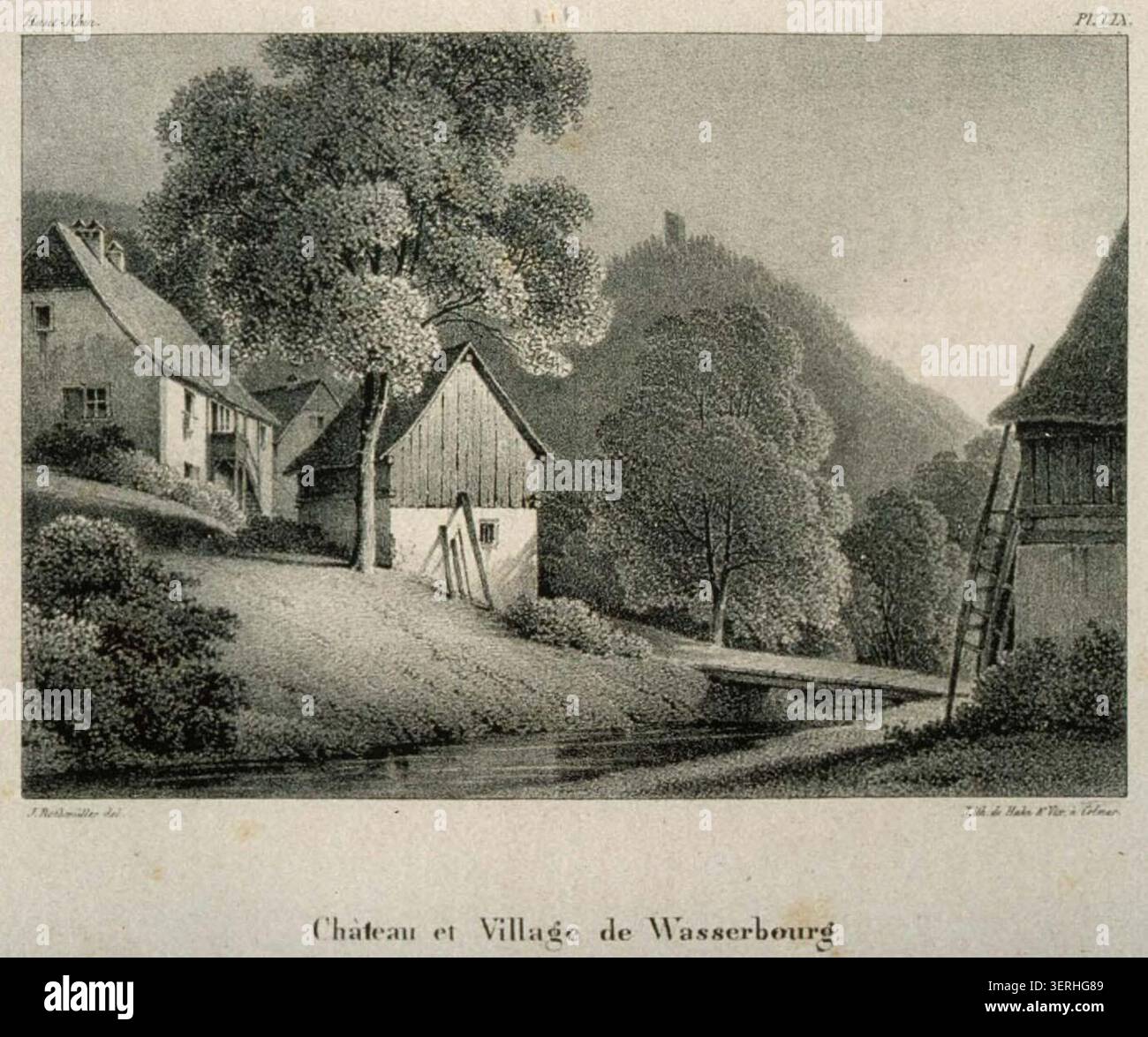 Colmar Rural Alsatian rural architecture village view early century hi-res stock ...