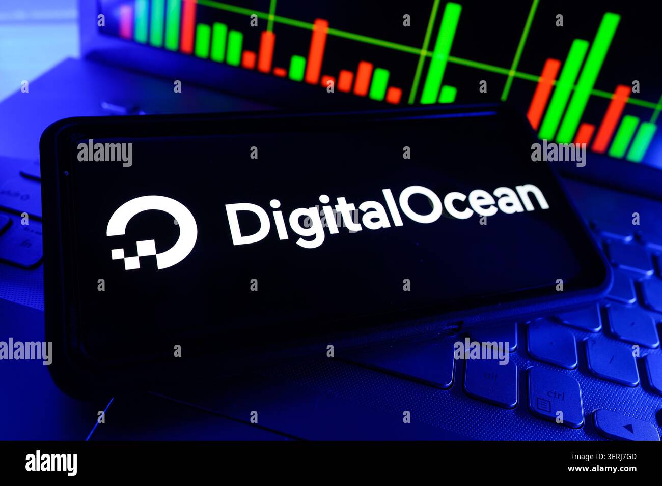 DigitalOcean Cloud Computing Company Providing Developer Friendly Cloud Infrastructure And Hosting Services Stock Market Performance Chart With Corpor Stock Photo