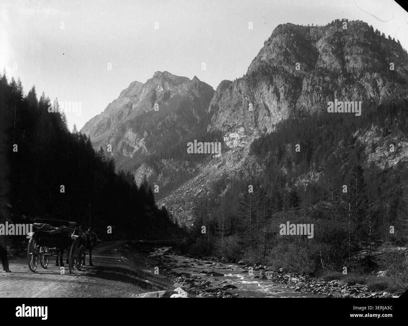 1926 silver gelatin print horse drawn vehicles hi-res stock photography ...