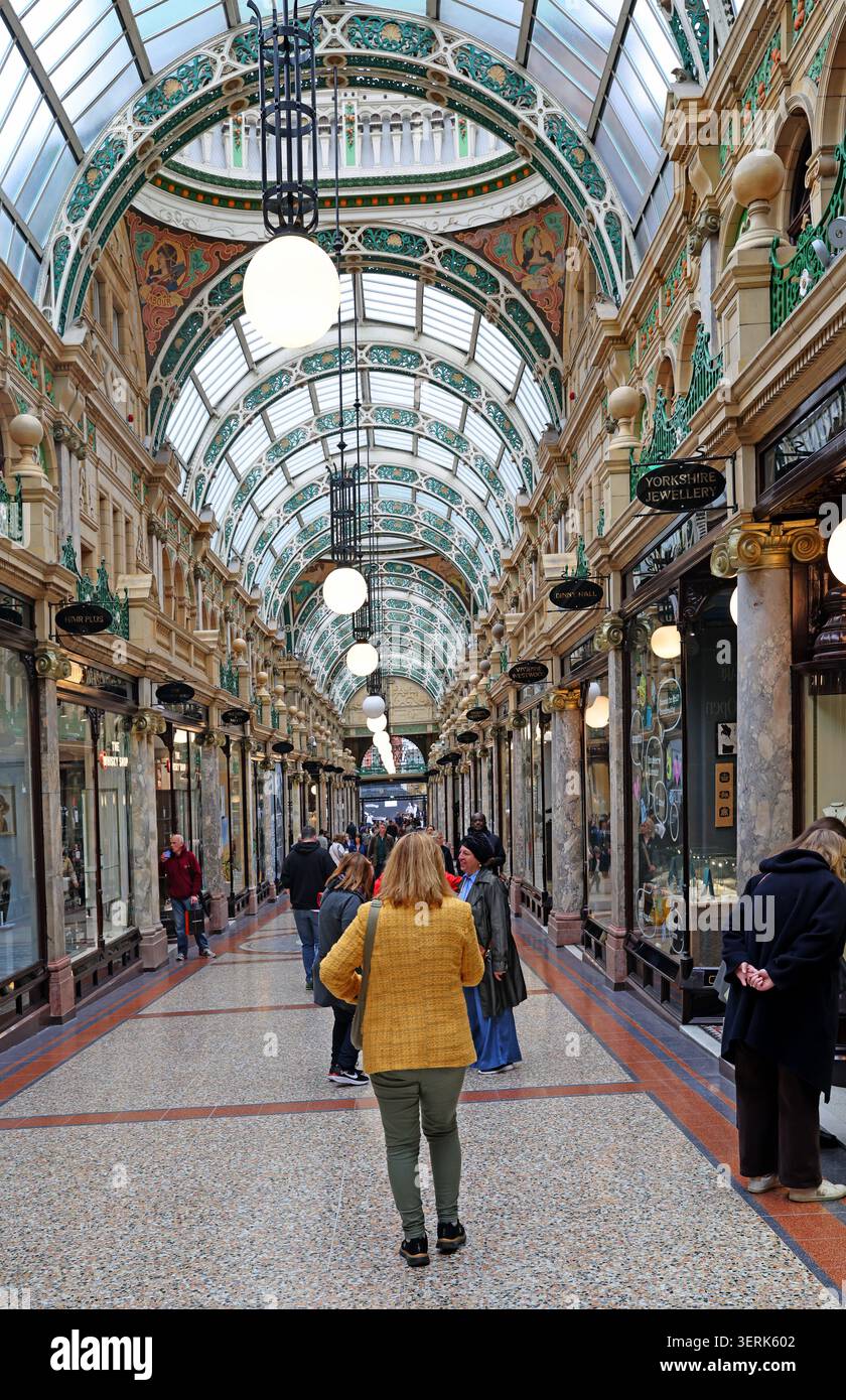 County Arcade, luxury shopping, Leeds city centre, West Yorkshire Stock Photo