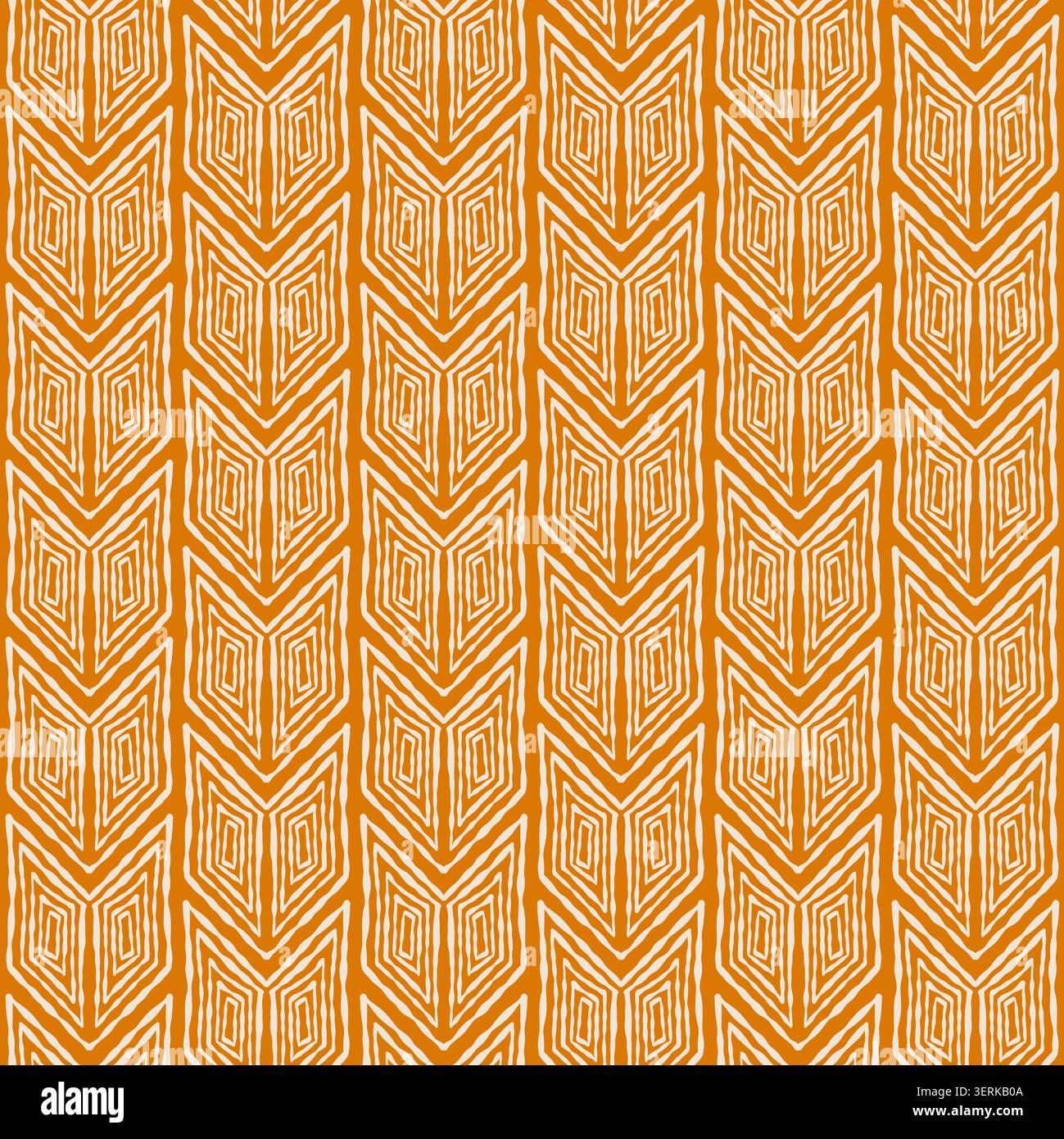 Bright Orange Woven Chevron Stripe Pattern Stock Vector