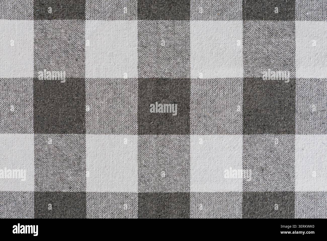 Close Up Gray Gingham Textile Pattern Background Stock Photo